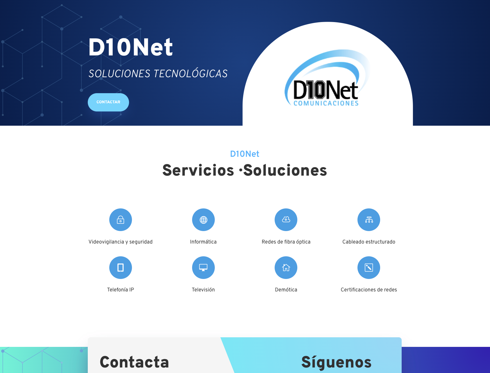 Captura de la web de D10Net