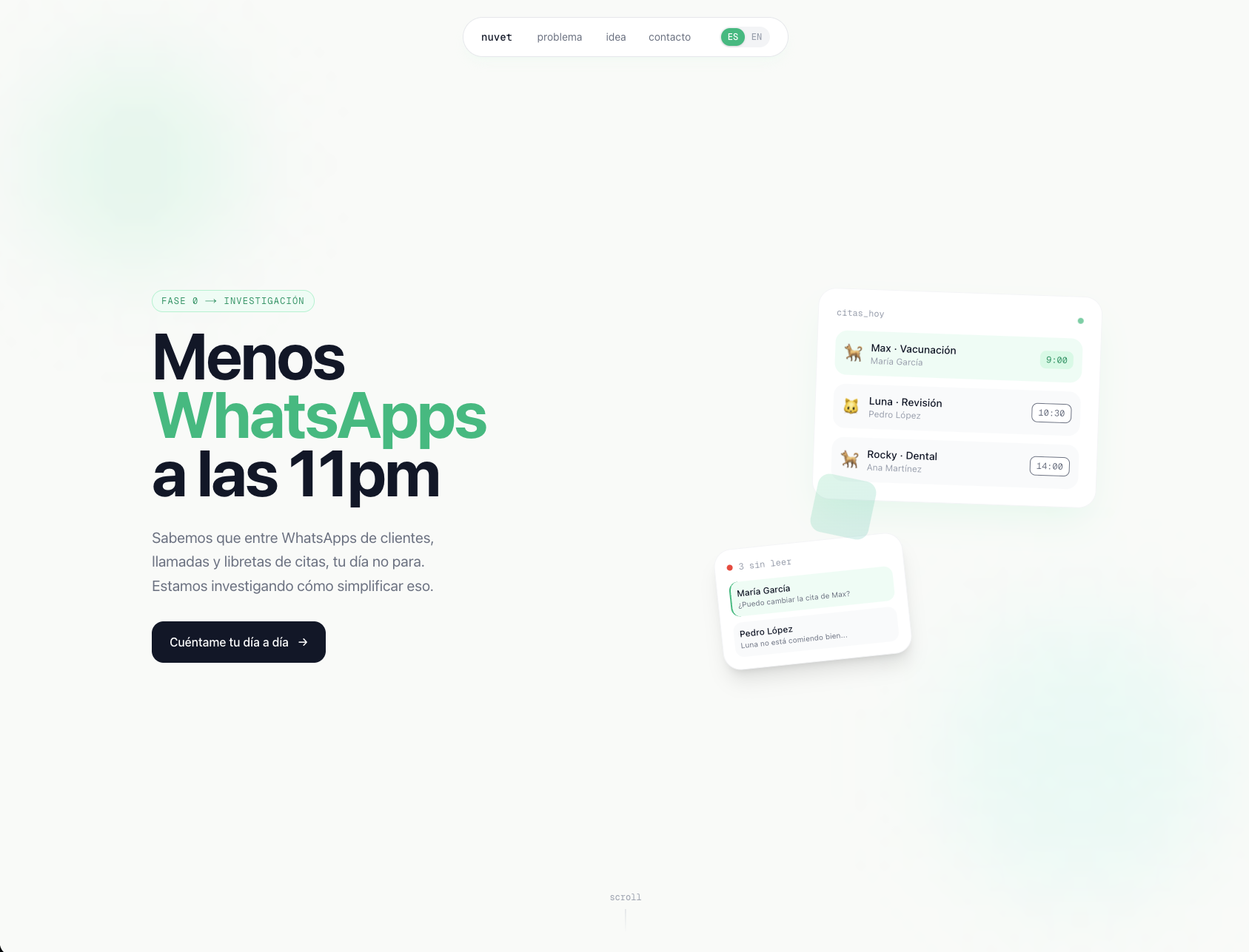 Captura de la web de Nuvet